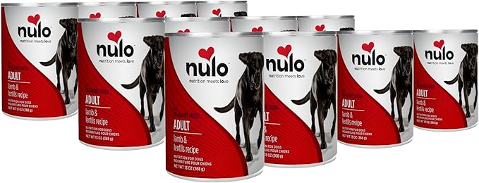 Nulo Grain-Free Lamb & Lentils Recipe Adult Wet Canned Dog Food, 13 Ounce, 12 Cans