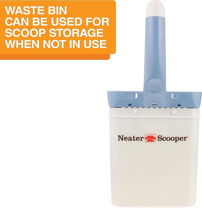 Neater Pet Brands Neater Scooper Standard Cat Litter Scoop, 15 Refill Bags – Mess-Free Cat Litter Scooper with Bag, Spill-Proof Kitty Box Sifter, Bin Doubles as Scoop Holder, For Single-Cat Households