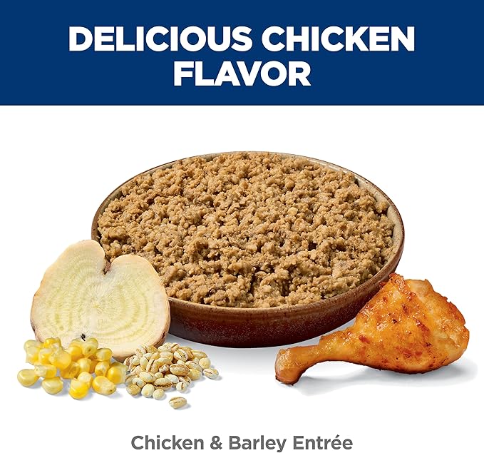 Hill's Science Diet Adult 7+, Senior Adult 7+ Premium Nutrition, Wet Dog Food, Chicken & Barley Loaf, 13 oz Can, Case of 12