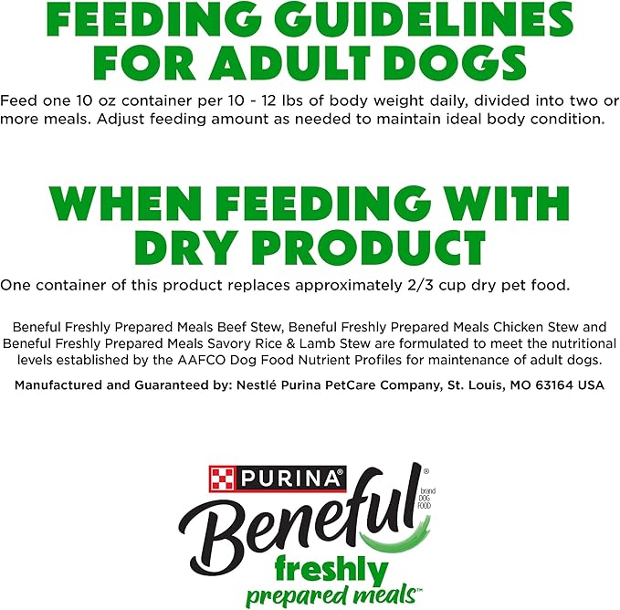 Purina Beneful Gravy Wet Dog Food Variety Pack, Prepared Meals Stew - (12) 10 oz. Tubs