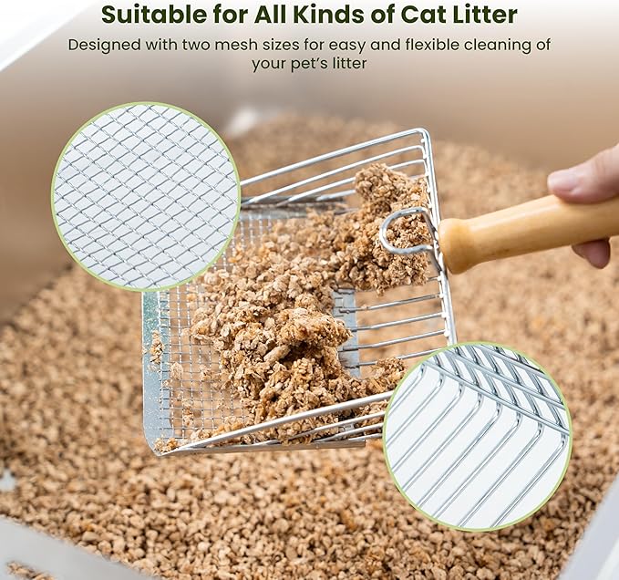 Cattasaurus 100% Stainless Steel Litter Box Enclosure for Large Cats 30+ lbs, Odor-Free & Easy to Clean, Multi Cat Litter Box with Cover, Long-Lasting XL Metal Litter Box with High Side, Scoop & Pedal