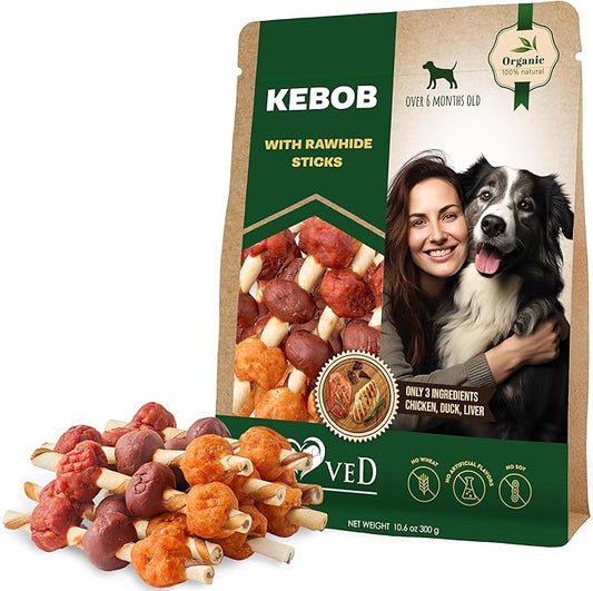 Dog Treats Rawhide Sticks Wrapped with Chicken 11 oz - Pet Natural Chew Treats - Grain Free Meat & Human Grade Dried Snacks - Best for Small & Large Dogs
