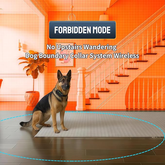 Wireless Dog Fence System for 3 Dogs Radar Electric Fence,10–120ft Range, IPX7 Waterproof Dog Training Collar,Sound, Vibration & Static Modes – Stable Signal. Indoor/Outdoor Use - 2collars