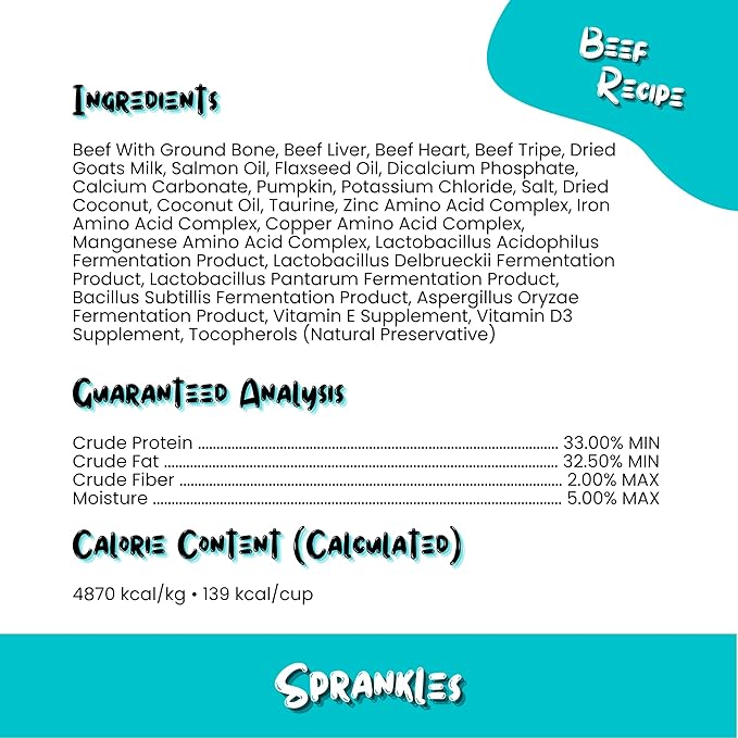 Freeze Dried Meal Toppers for Small & Large Breeds Dogs, 16 Oz Bag, Beef Dog Food Toppers for Picky Eaters, Made in USA - Grain Free & All Natural Freeze Dried Dog Treats