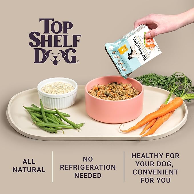 Fresh Dog Food, All Natural Complete Meal or Kibble Topper, Shelf Stable Premade Wet Recipe with Added Vitamins & Minerals for Picky Eaters Puppies Seniors (Chicken 12 x 8.75oz Cartons)
