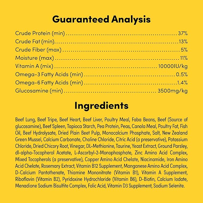 RawMix50 Premium Freeze-Dried Raw Grass-Fed Beef Recipe Dog Food, Protein Rich, Includes Kibble, Non-GMO, No Wheat or Corn, 4 lbs