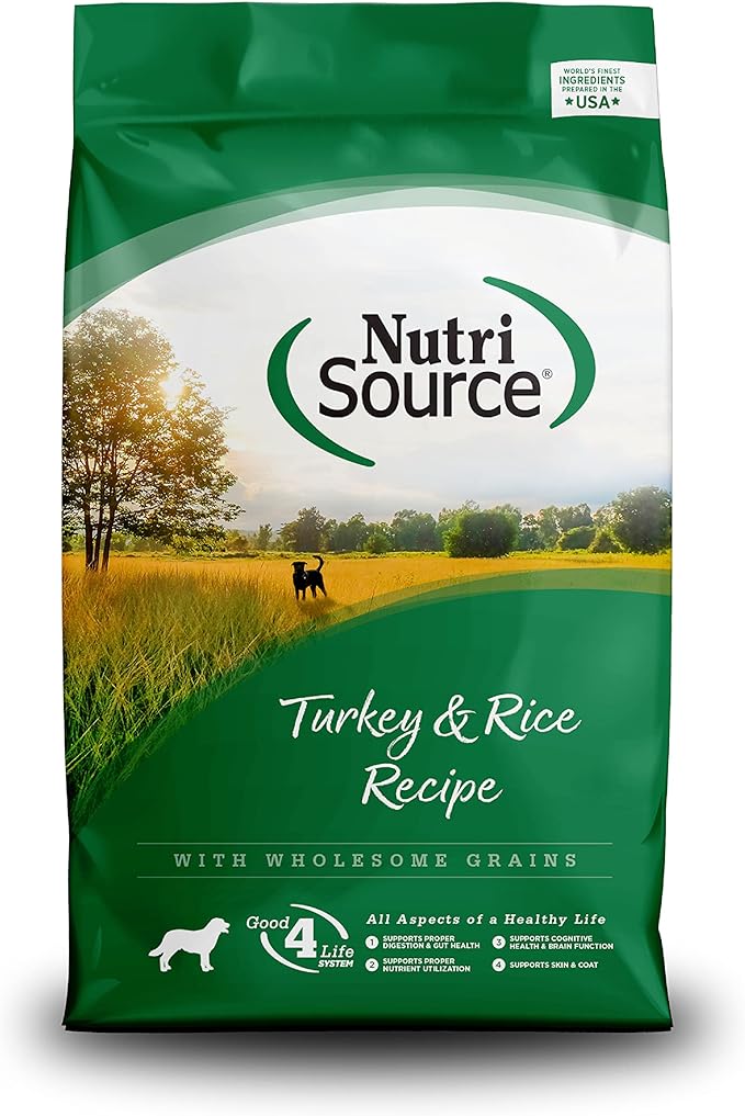NutriSource Dry Dog Food, Turkey and Rice, 26LB