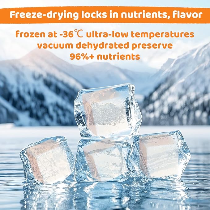 Meaty feast Freeze Dried Chicken Cat & Dog Treats for Training, Healthy High Protein Limited Single Ingredient Pet Food Snacks for Small, Medium, and Large Dogs Cats(Raw Chicken Breast Cubes, 5oz)