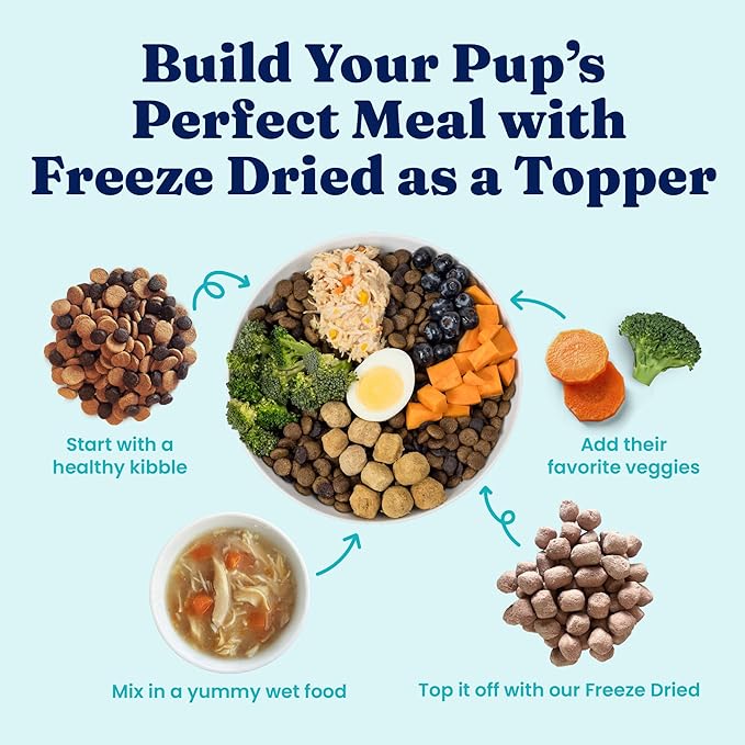 Solid Gold Freeze Dried Dog Food - W/Real Beef, Pumpkin & Superfoods - Freeze Dried Raw Dog Food Toppers for Picky Eaters to Serve as a Nutrient-Dense Meal Topper or High Protein Treats - 1.5oz