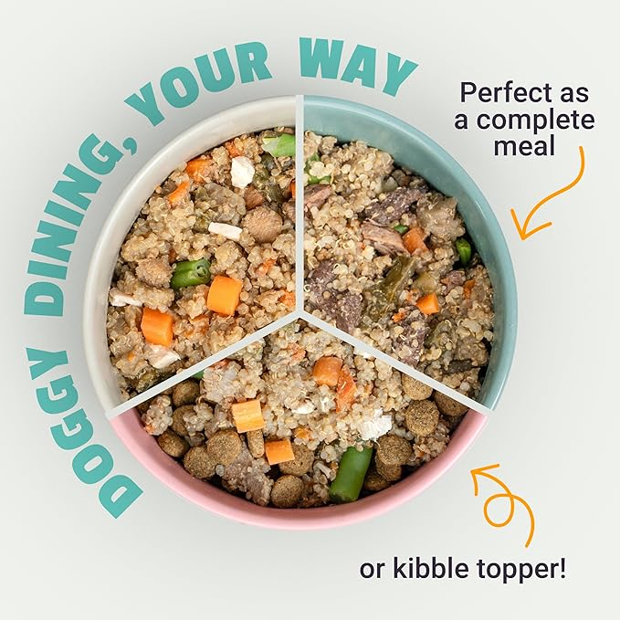 Fresh Dog Food, All Natural Complete Meal or Kibble Topper, Shelf Stable Premade Wet Recipe with Added Vitamins & Minerals for Picky Eaters Puppies Seniors (Beef, 12 x 8.75oz Cartons)