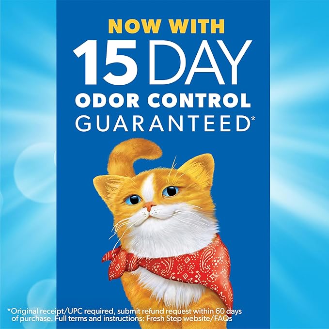 Fresh Step Extreme Clumping Litter with Febreze Freshness, Mountain Spring Scent Clumping Cat Litter with Guaranteed Odor Control, 14 lb. Box (Pack of 2)