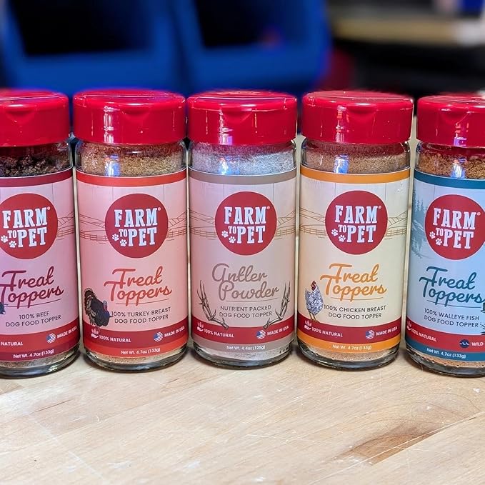 Farm To Pet - Dog Food Topper - 4.7 oz Fish Meal Toppers for Dogs, Single Ingredient, Lean, All Natural, Healthy Food for Small, Medium, Large Breeds, & Puppies - Made in USA