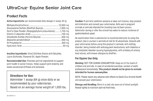 UltraCruz® Equine Senior Joint Care for Horses, 4 lb, pellets