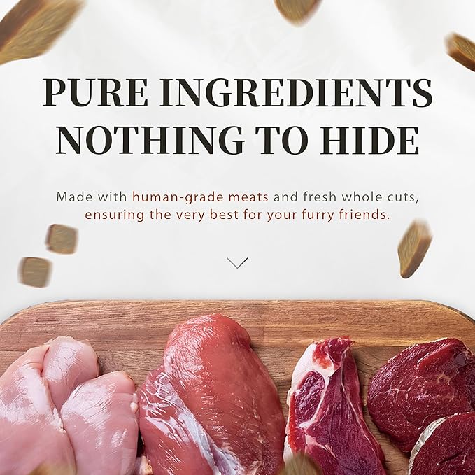 Herz Air-Dried Dog Food Beef & Duck Liver Recipe 1 lb, All-Natural, High-Protein, Grain-Free, Limited Ingredients, Complete & Balanced, Premium Canine Cuisine