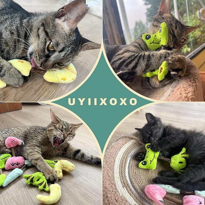 Matatabi Silvervine Sticks Cat Toys for Indoor Cats, Cat Dental Toy for Kitten Teeth Cleaning, Crinkle Sound Catnip Toys