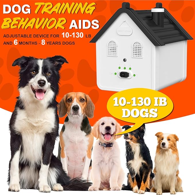 Anti Barking Device for Dogs, Ultrasonic Dog Bark Deterrent Devices Safe for Dogs, Dog Barking Control Devices Up to 50 Ft Range Dog Training & Behavior Aids, Anti Barking Device for Dogs Indoor