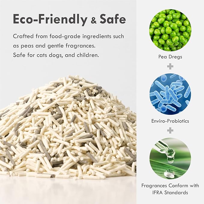 Lady N Pellet Tofu Cat Litter Yosemite Woody Scent, Strong Clumping, Ultra Absorbent, Dust-Free Low Tracking, Water-Soluble, Natural Ingredients, Enviro-Probiotic for Odor Control 9lb