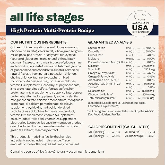 CANIDAE All Life Stages High Protein Dry Dog Food, Multi-Protein Recipe, 4 lbs. (Pack of 2)