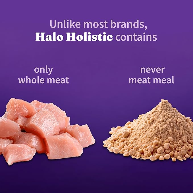 Halo Holistic Dog Food Cage Free Chicken & Brown Rice Formula, Healthy Grains Dry Dog Food, Complete Digestive Health, Kibble for Adult Dogs, 21 lb Bag