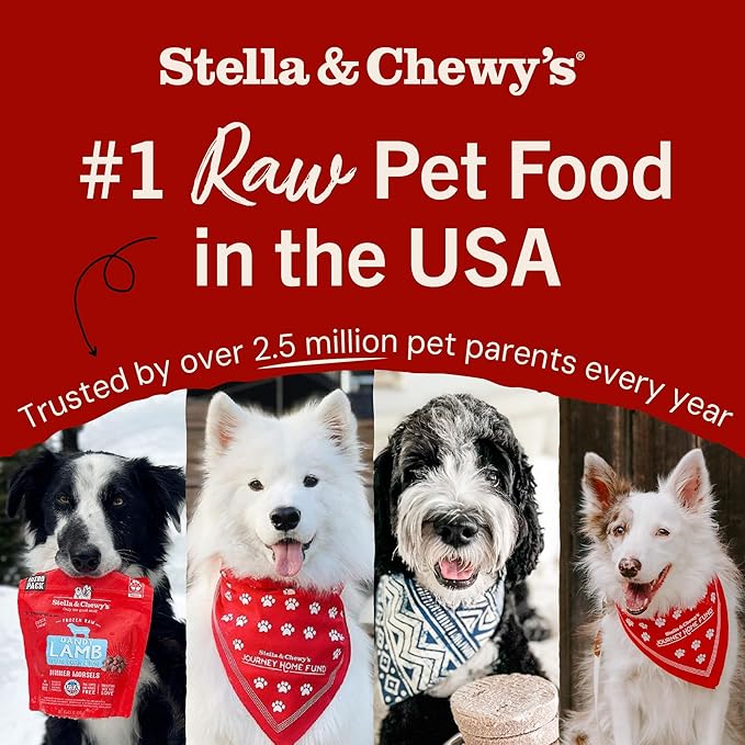 Stella & Chewy's Freeze-Dried Raw Dinner Patties - Venison Blend Recipe - High Protein Grain-Free Puppy & Dog Food - Perfect For Picky Eaters - 5.5 oz