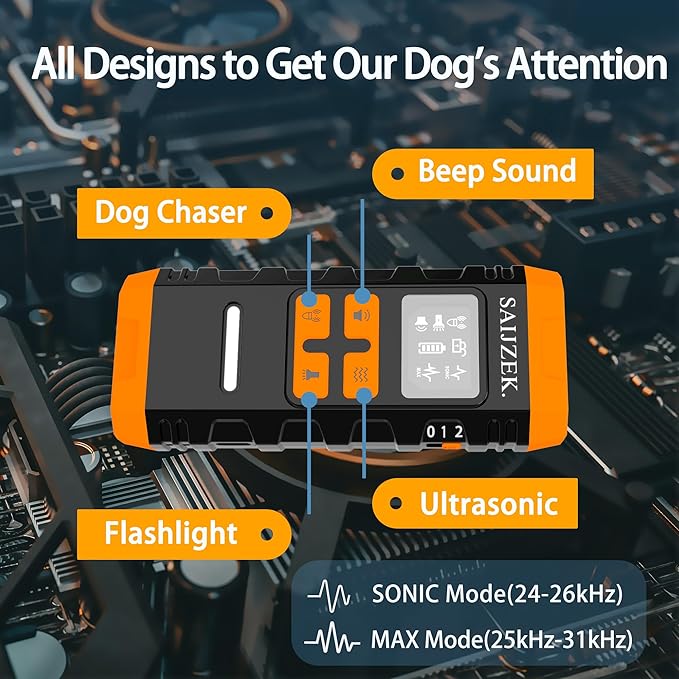 Ultrasonic Dog Trainer G3, Anti-Barking Device for Dogs, 2025 Upgraded Sonic Bark Deterrent, 5-in-1 Handheld Discipline Training Tool to Stop and Control Barks, Bad behaviors
