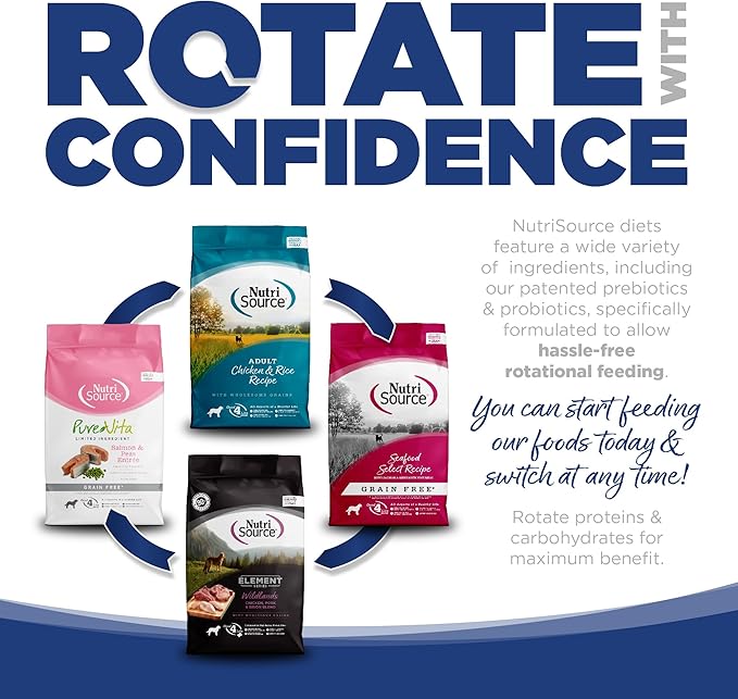 NutriSource Dry Dog Food, Trout and Rice, 12LB