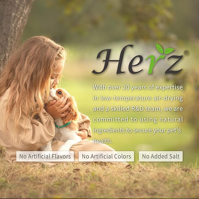 Herz Air-Dried Dog Food Lamb & Duck Liver Recipe 1 lb, All-Natural, High-Protein, Grain-Free, Limited Ingredients, Complete & Balanced, Premium Canine Cuisine