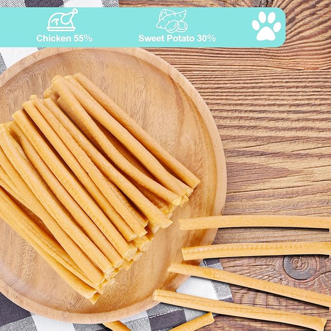 Soft Dog Treats Chicken Sweet Potato Mixed Sticks Puppy Easy to Digest Training Snacks 0.5lb/227g
