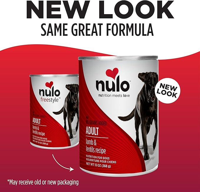 Nulo Grain-Free Lamb & Lentils Recipe Adult Wet Canned Dog Food, 13 Ounce, 12 Cans