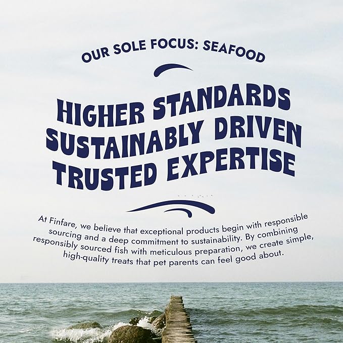 Finfare Freeze Dried Salmon Skin Bites, Grain Free Crunchy Salmon Cat Treats, High Protein & Omega-3s for Skin & Coat Health, Crafted in USA, 1.3oz