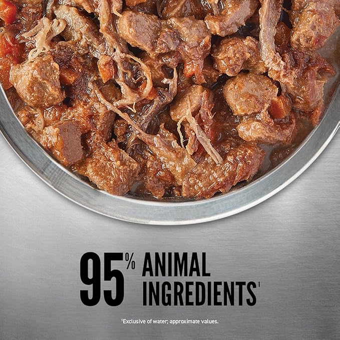 ORIJEN Real Meat Shreds Wet Dog Food Beef Stew Recipe 12.8oz Cans (12 Count)