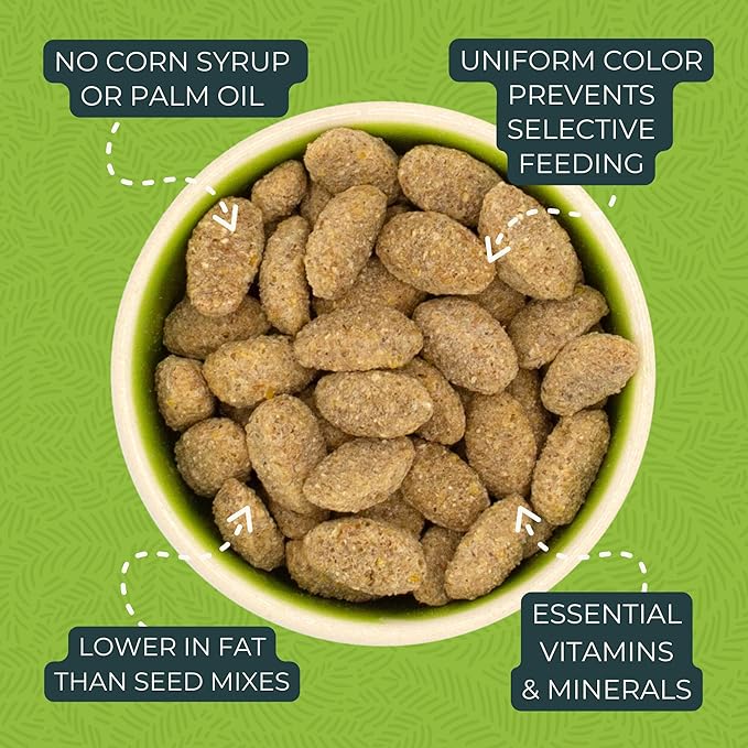 ZuPreem Natural Bird Pellets, Daily Bird Food for Parrot, Conure, Caique, African Grey, Eclectus, Small Cockatoo, Core Nutrition for Medium Large Birds, Added Vitamins, Parrot Food (ML, 3 lbs)