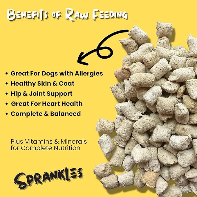 Freeze Dried Dog Food for Small & Large Dogs, 16 Oz (500+Pieces) Chicken Dog Food Toppers for Picky Eaters, USA Made- Grain Free & All Natural Freeze Dried Treats Made with 96% Meat Organs
