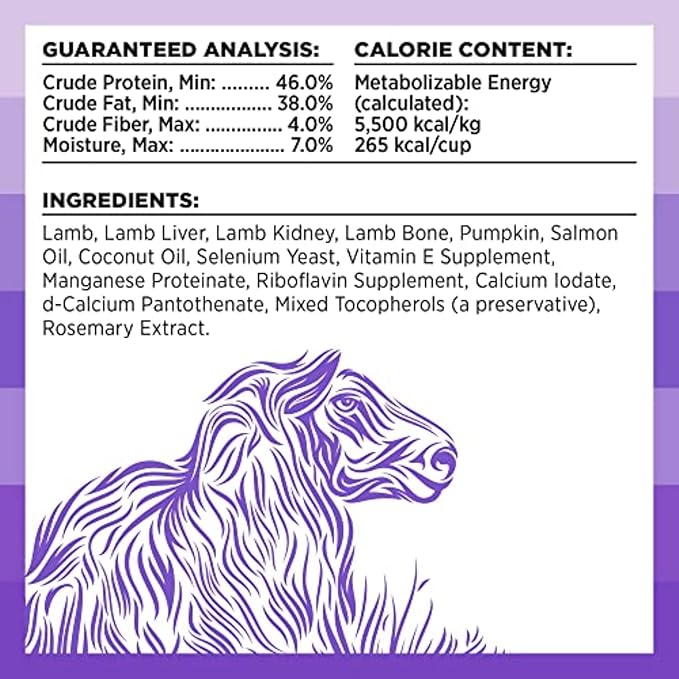 BIXBI Rawbble Freeze Dried Dog Food, Lamb Recipe, 26 oz - 97% Meat and Organs, No Fillers - Pantry-Friendly Raw Dog Food for Meal, Treat or Food Topper - USA Made in Small Batches