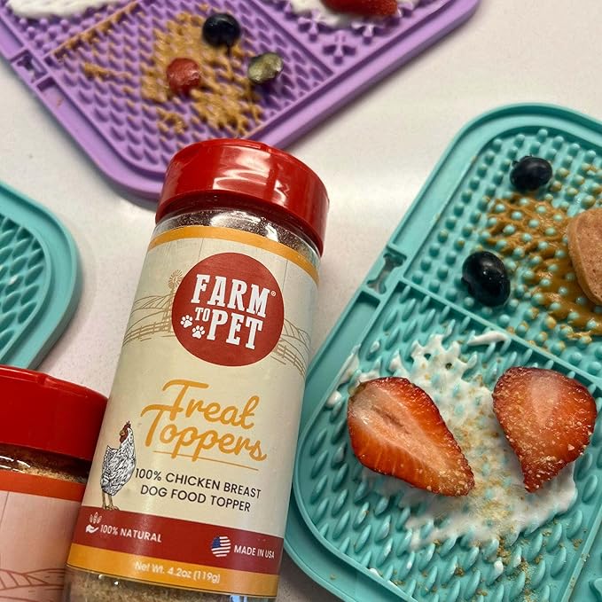 Farm To Pet - Dry Dog Food Topper - 4.7 oz Chicken Meal Toppers for Dogs, Single Ingredient, Lean, All Natural, Healthy Food for Small, Medium, Large Breeds, & Puppies, Made in USA