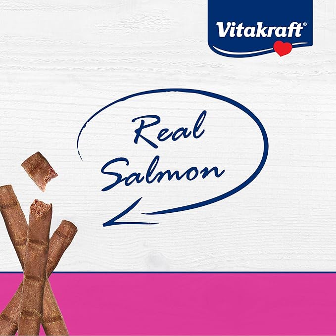 Vitakraft PurrSticks for Cats - Nutritious & Healthy Soft Cat Treats - Gently Oven Roasted Meat Sticks for Cats w/ 70% Meat - Easy-to-Serve Cat Chew Sticks (Chicken with Salmon, 4 Box Pack)
