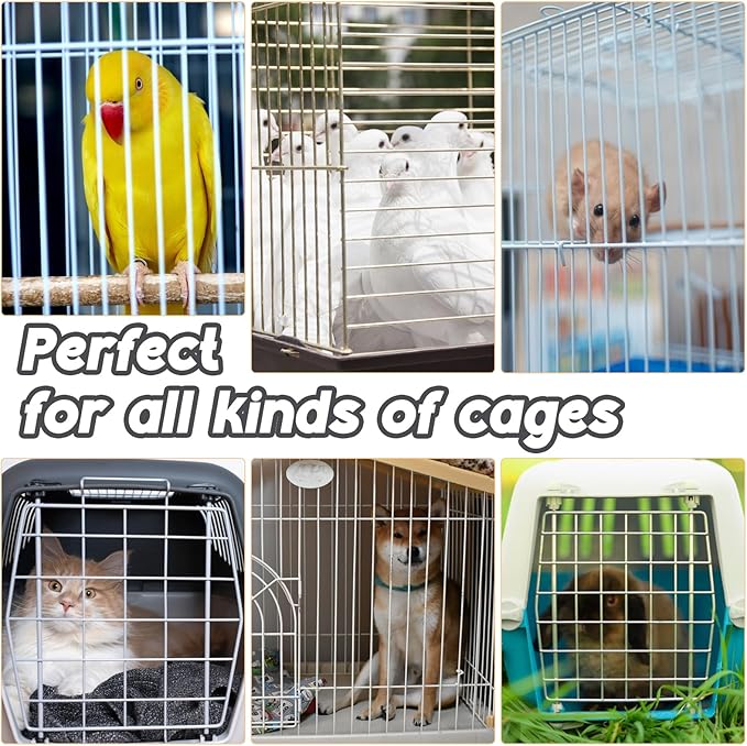 6PCS Bird Cage Cleaning Brush Tools Set, Stainless Steel Bird Poop Remover Scraper Birdcage Accessory