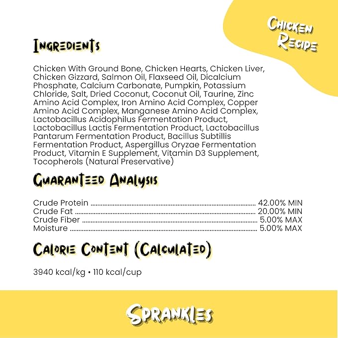 Freeze Dried Dog Food for Small & Large Dogs, 16 Oz (500+Pieces) Chicken Dog Food Toppers for Picky Eaters, USA Made- Grain Free & All Natural Freeze Dried Treats Made with 96% Meat Organs