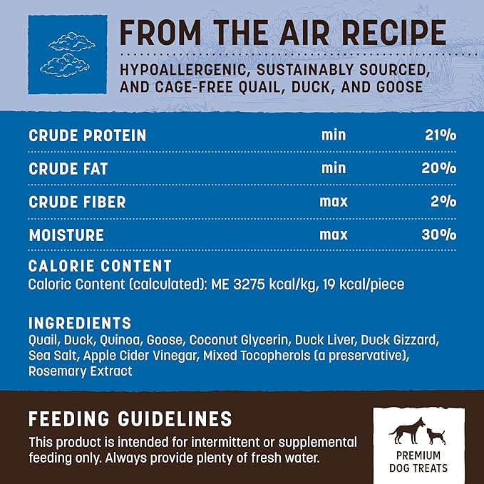 Earth Animal Wisdom Air-Dried from The Air Recipe Premium Natural Jerky Strips Dog Treats, 4 oz. Bag (Pack of 3)