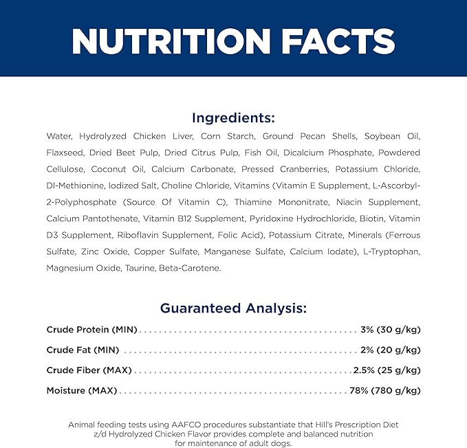 Hill's Prescription Diet z/d Skin/Food Sensitivities Hydrolyzed Wet Dog Food, Veterinary Diet, 5.5 oz. Cans, 24-Pack