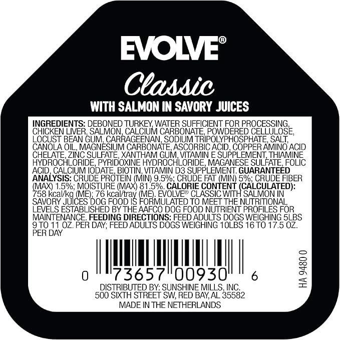 Evolve Classic Crafted Meals Salmon Recipe Dog Food (Pack of 15)