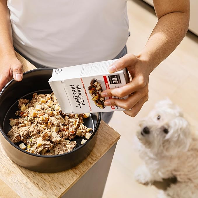 JustFoodForDogs Pantry Fresh Wet Dog Food Complete Meal or Dog Food Topper, Turkey & Whole Wheat Macaroni Human Grade Dog Food Recipe - 12.5 oz (Pack of 12)