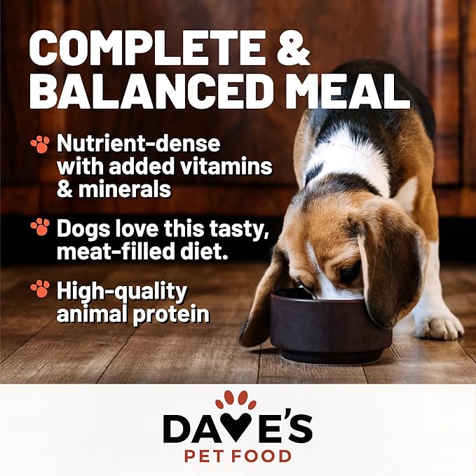 Dave's Pet Food Grain Free Wet Dog Food (95% Chicken & Beef), Made in USA, Limited Ingredients, Wheat & Gluten-Free, Added Vitamins & Minerals, 12.5 oz Cans (12 Pack)