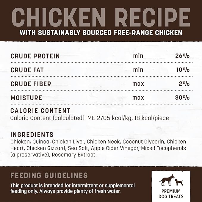 Earth Animal Wisdom Air-Dried Jerky Chicken Recipe | Dog Treats | Dog Snacks | Premium Natural Chicken Jerky Strips | 4 oz | Made in The USA (Pack of 3)