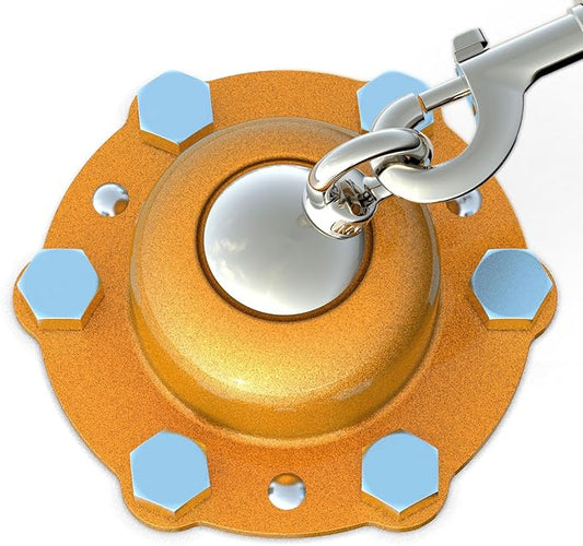360° Swivel Dog Tie Out Stake with Upgrade 6 Screw Dog Anchors, Heavy Duty & Rust Proof Dog Stake Can Holds 1000Lbs of Pull Force, Up to 150lbs Dogs Perfect to Camping Yard Outdoor (Orange)