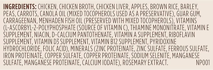 Nutrish Premium Paté Wet Dog Food, Real Chicken & Apple Recipe Whole Health Blend, 13 oz. Can, 12 Count (Rachael Ray)