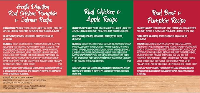 Rachael Ray Nutrish Wet Dog Food Variety Pack Premium Paté, 13 oz. Cans, 12 Count