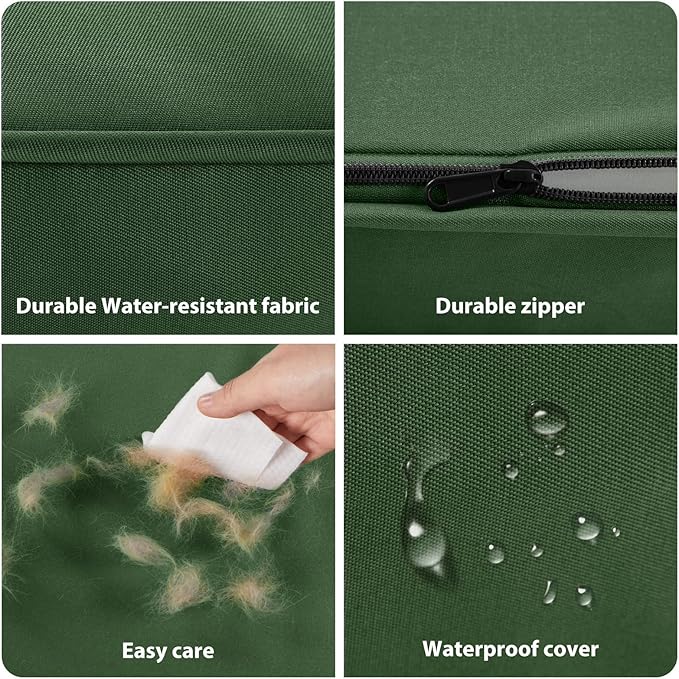 BFPETHOME Outdoor Dog Beds for Large Dogs, Waterproof Dog Bed for Medium, Large, Extra Large Dogs, Orthopedic Pet Bed with Removable Washable Cover, Egg Crate Foam Pet Bed Ma