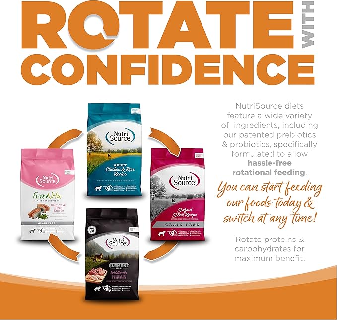 NutriSource Adult Dog Food, Made with Lamb Meal and Rice, with Wholesome Grains, 30LB, Dry Dog Food