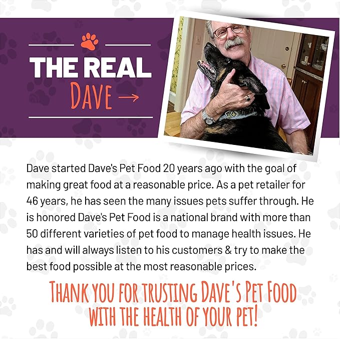 Dave's Pet Food Grain Free Wet Dog Food (95% Chicken & Beef), Made in USA, Limited Ingredients, Wheat & Gluten-Free, Added Vitamins & Minerals, 12.5 oz Cans (12 Pack)